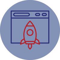 Boost Line Two Color Circle Icon vector