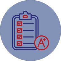 Results Line Two Color Circle Icon vector