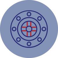 5d Optical Line Two Color Circle Icon vector