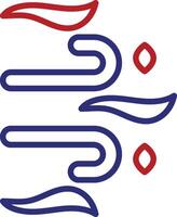 Wind Line Two Color Icon vector