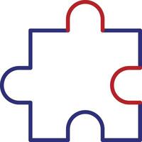 Puzzle Line Two Color Icon vector