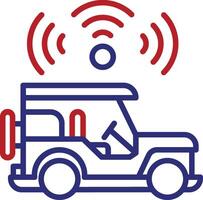 Autonomous Line Two Color Icon vector