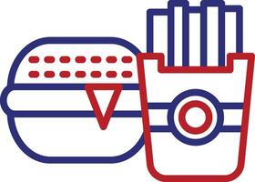 Fast Food Line Two Color Icon vector