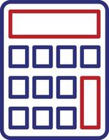 Calculator Line Two Color Icon vector