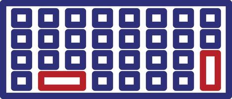 Keyboard Line Two Color Icon vector