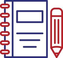 Notebook Line Two Color Icon vector