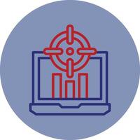 Targeting Line Two Color Circle Icon vector