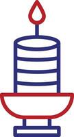 Candle Line Two Color Icon vector