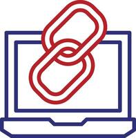 Backlink Line Two Color Icon vector