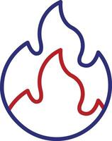 Fire Line Two Color Icon vector