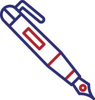 Pen Line Two Color Icon vector