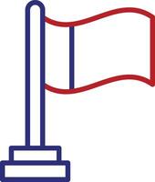 Flag Line Two Color Icon vector
