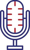 Microphone Line Two Color Icon vector