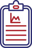 Report Line Two Color Icon vector