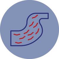 River Line Two Color Circle Icon vector