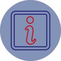 Information Line Two Color Circle Icon vector