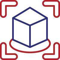 Augmented Reality Line Two Color Icon vector