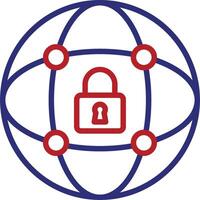 Cyberspace Line Two Color Icon vector