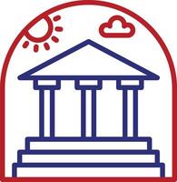 Dome Line Two Color Icon vector