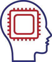 Implant Line Two Color Icon vector