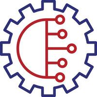 Digital Line Two Color Icon vector