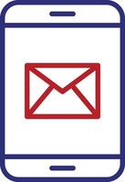 Mobile Marketing Line Two Color Icon vector