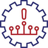 Disruption Line Two Color Icon vector
