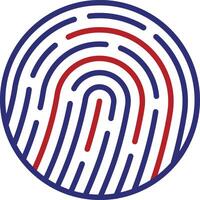 Biometrics Line Two Color Icon vector