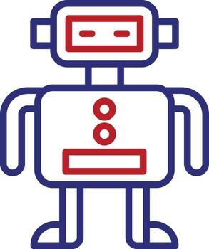 Robot Line Two Color Icon vector