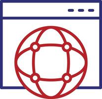 Globalization Line Two Color Icon vector