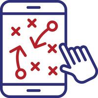 Algorithm Update Line Two Color Icon vector