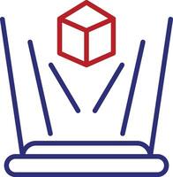 Hologram Line Two Color Icon vector