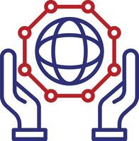 Noosphere Line Two Color Icon vector