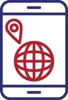 Local Ranking Line Two Color Icon vector