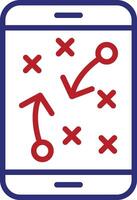 Strategy Planning Line Two Color Icon vector