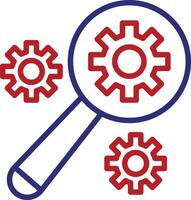Keyword Optimization Line Two Color Icon vector