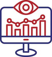 Monitoring Line Two Color Icon vector