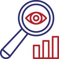 Visibility Analysis Line Two Color Icon vector