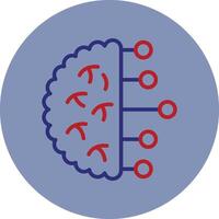Future Line Two Color Circle Icon vector