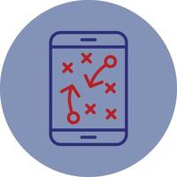 Strategy Planning Line Two Color Circle Icon vector