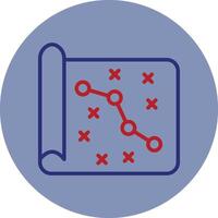 Marketing Strategy Line Two Color Circle Icon vector