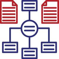 Algorithm Line Two Color Icon vector