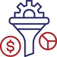 Conversion Optimization Line Two Color Icon vector