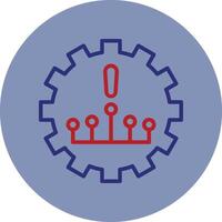Disruption Line Two Color Circle Icon vector