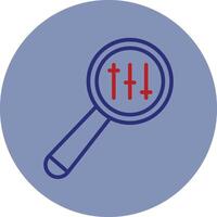 Search Volume Line Two Color Circle Icon vector