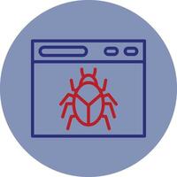 Crawler Line Two Color Circle Icon vector