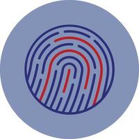 Biometrics Line Two Color Circle Icon vector