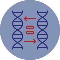 Cloning Line Two Color Circle Icon vector
