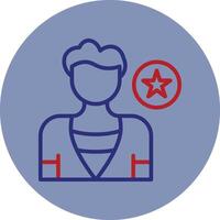 Influencer Line Two Color Circle Icon vector