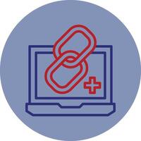 Link Building Line Two Color Circle Icon vector